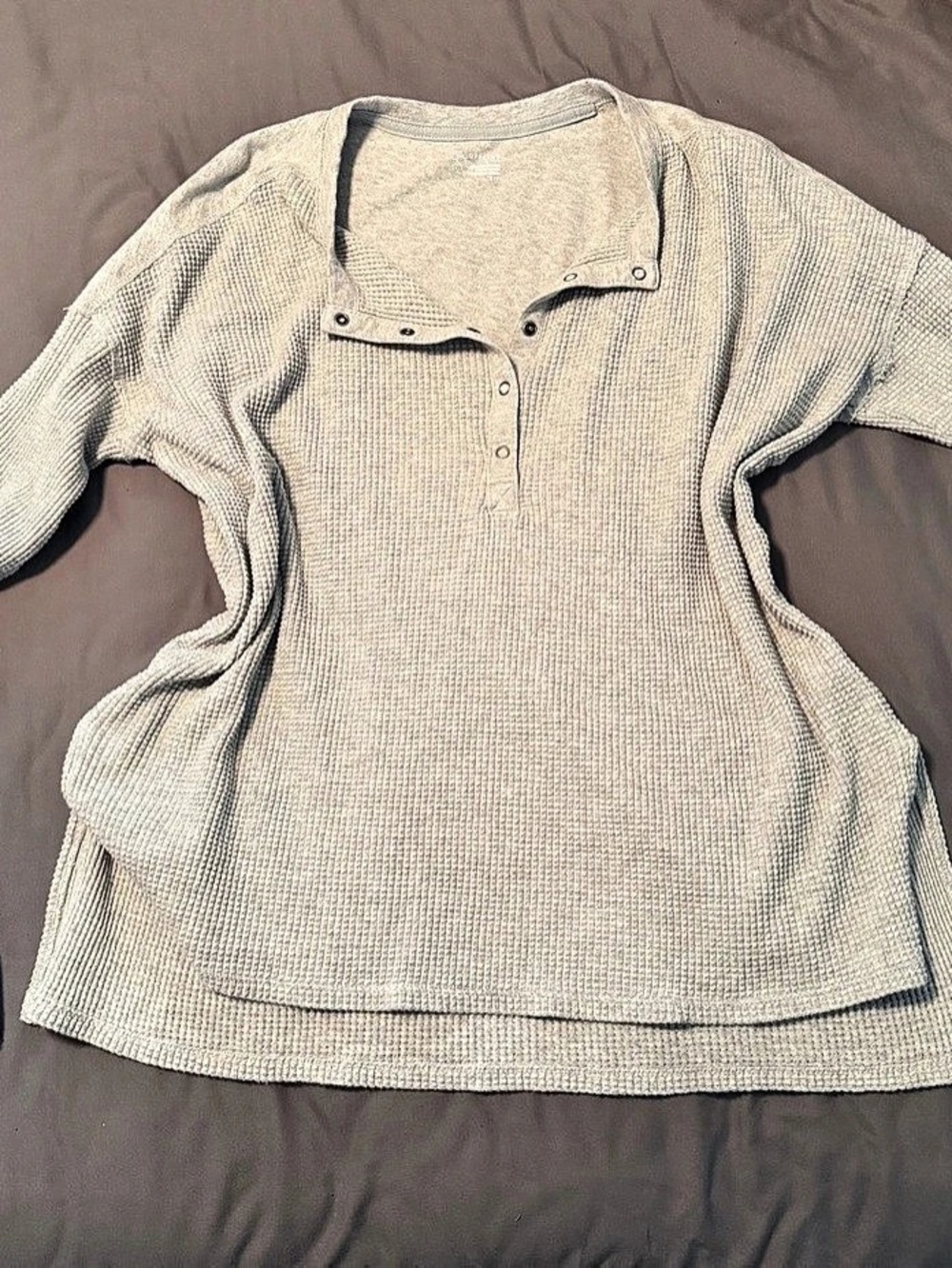 Aerie offline Long Sleeve Henley in Gray Small